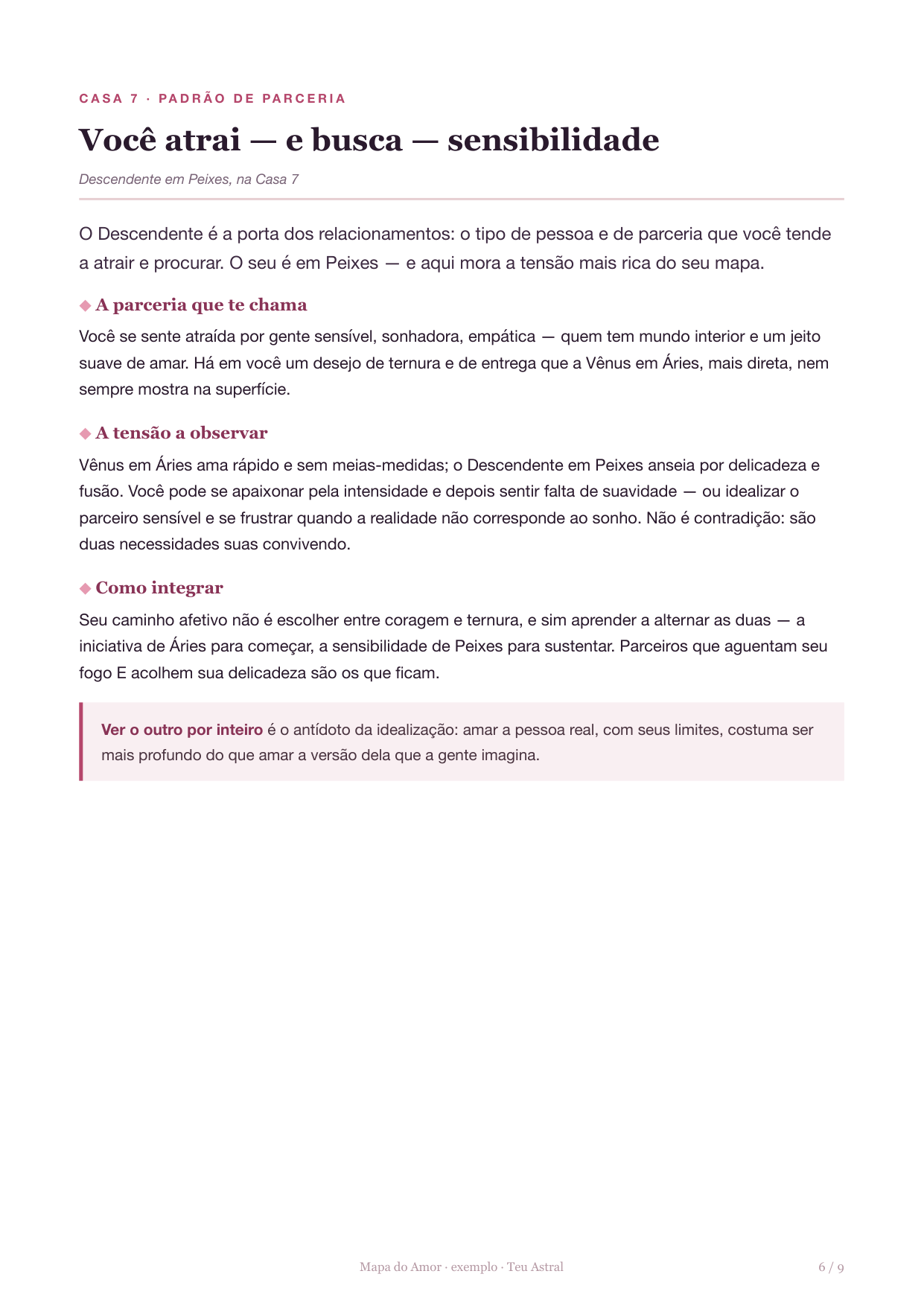 Página de exemplo sobre padrão de parceria